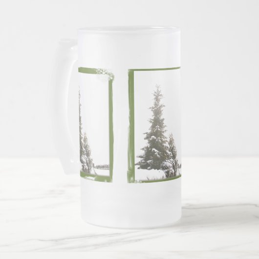 Winter Evergreens Frosty Tasse (Vorderseite Links)
