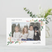 Winter Evergreens, Landschaft Grosses Foto Feiertagskarte (Stehend Vorderseite)