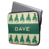 Winter Evergreens Outdoor-Enthusiast Personalisier Laptopschutzhülle (Vorderseite Links)