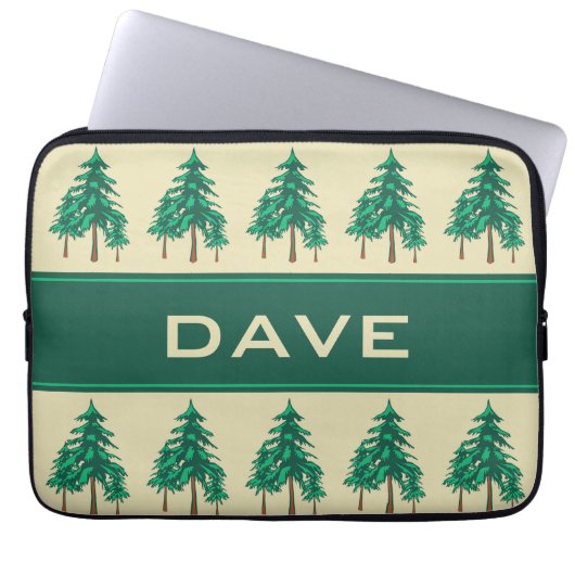 Winter Evergreens Outdoor-Enthusiast Personalisier Laptopschutzhülle (Vorderseite)