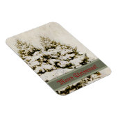 Winter Evergreens Vintag Magnet (Rechte Seite)