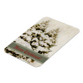 Winter Evergreens Vintag Magnet (Linke Seite)