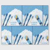 Winter Extreme Sports Geschenkpapier (Flach)