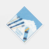 Winter Extreme Sports Serviette (Ecke)