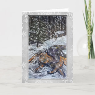 Winter-Fahrkunst-Karte Feiertagskarte