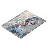 Winter Fairy Bride Icy Enchanted Fantasy Portrait Notizblock (Linke Seite)