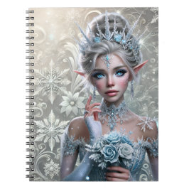 Winter Fairy Bride Icy Enchanted Fantasy Portrait Notizblock