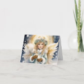 Winter Fairy Christmas Card Dankeskarte (Vorderseite)