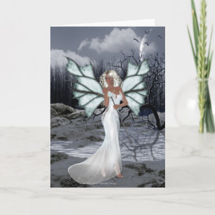 Winter Fairy Fantasy Grußkarte Karte