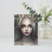Winter Fairy Gothic Queen Postkarte (Stehend Vorderseite)