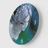Winter Fairy Große Wanduhr (Winkel)