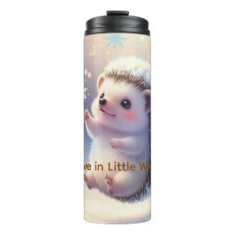 Winter Fairy Hedgehogs  – Cute Snowflake  Thermosbecher
