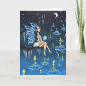 Winter Fairy Lights Feiertagskarte (Vorderseite)