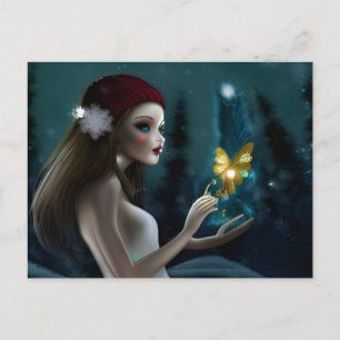 Winter Fairy Postcard Postkarte