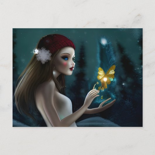 Winter Fairy Postcard Postkarte (Vorderseite)