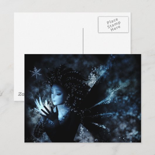Winter Fairy Postkarte (Vorne/Hinten)