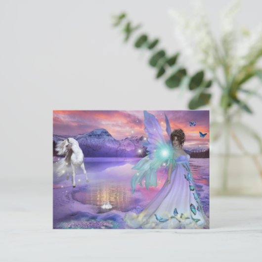 Winter Fairy Postkarte (Stehend Vorderseite)