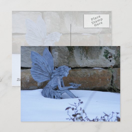Winter Fairy Postkarte (Vorne/Hinten)