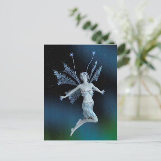 Winter Fairy Postkarte (Stehend Vorderseite)