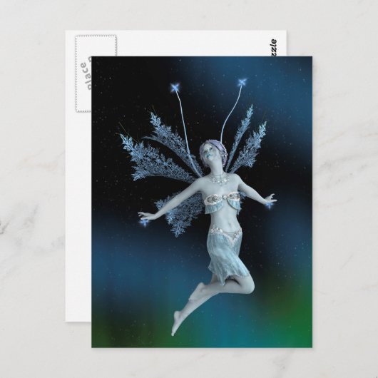 Winter Fairy Postkarte (Vorne/Hinten)