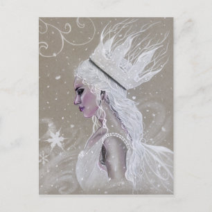 Winter Fairy Queen Postcard Postkarte
