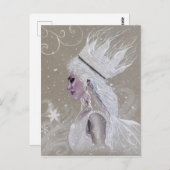Winter Fairy Queen Postcard Postkarte (Vorne/Hinten)