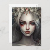 Winter Fairy Queen Postkarte (Vorne/Hinten)