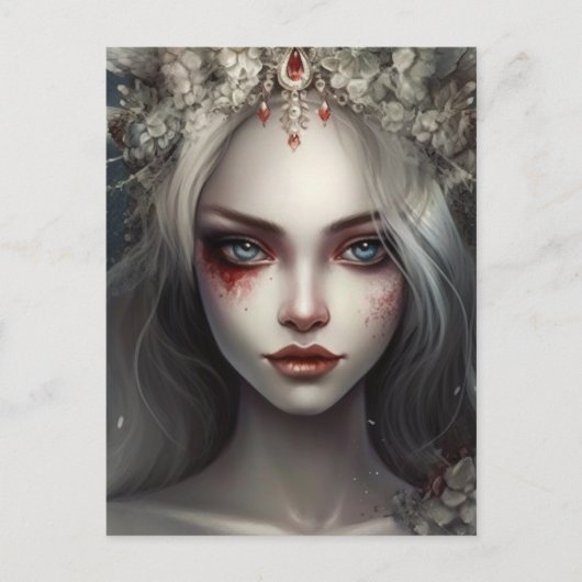 Winter Fairy Queen Postkarte (Vorderseite)