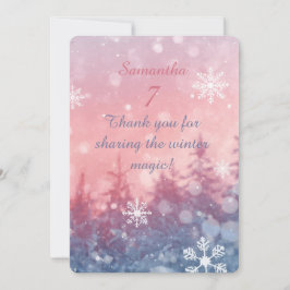 Winter Fairy Tale Thank You Card, Romantic  Dankeskarte