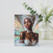 Winter Fairy With Dark Skin Postkarte (Stehend Vorderseite)