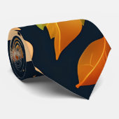 Winter fallende Blätter Schneeflocken Retro Muster Krawatte (Gerollt)