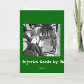 Winter: Fallender Schneemann Feiertagskarte (Rückseite)