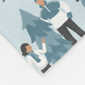 Winter Familienspass Weihnachtsfeiertag Fleecedecke (Ecke)