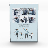 Winter Familienspass Weihnachtsfeiertag Fotoblock (Vorderseite)