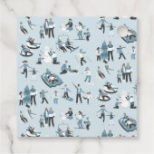 Winter Familienspass Weihnachtsfeiertag Geschenkanhänger (Rückseite)