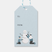 Winter Familienspass Weihnachtsfeiertag Geschenkanhänger (Vorderseite)