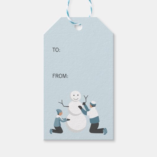 Winter Familienspass Weihnachtsfeiertag Geschenkanhänger (Vorderseite)