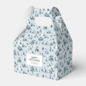 Winter Familienspass Weihnachtsfeiertag Geschenkschachtel (Rückseite)