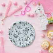 Winter Familienspass Weihnachtsfeiertag Pappteller (Party)