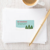 Winter Familienurlaub Segnen Adressaufkleber (Insitu)