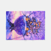 Winter-Fantasie Schneedorflandschaft Fleecedecke (Vorderseite (Horizontal))