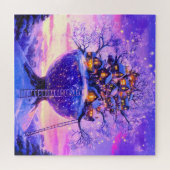 Winter-Fantasie Schneedorflandschaft Puzzle (Horizontal)