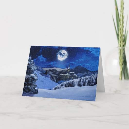 Winter-Fantasie-Weihnachtskarte Feiertagskarte (Vorderseite)