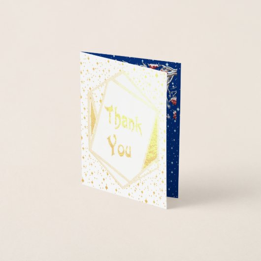 Winter Fantasy Danke Folienkarte (Vorderseite)