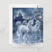 Winter Fantasy Postkarte (Vorne/Hinten)