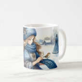 Winter Fantasy Princess in a Snowy Fairytale Lands Kaffeetasse (VorderseiteRechts)