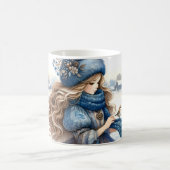 Winter Fantasy Princess in a Snowy Fairytale Lands Kaffeetasse (Mittel)