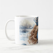 Winter Fantasy Princess in a Snowy Fairytale Lands Kaffeetasse (Links)