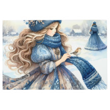 Winter Fantasy Prinzessin in einem schneebedeckten