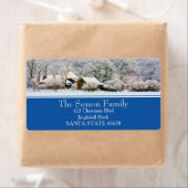 Winter farm Holiday Address Label (Insitu)